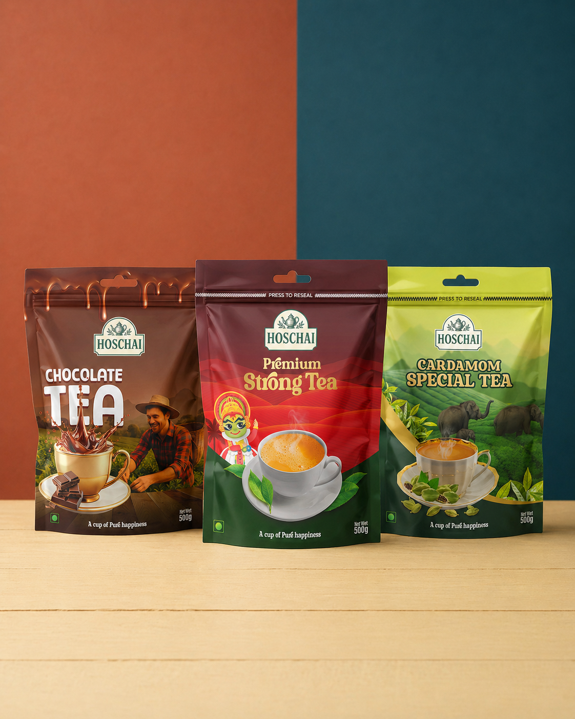 Hoschai Tea Combo – 3 Flavors | 1kg Each